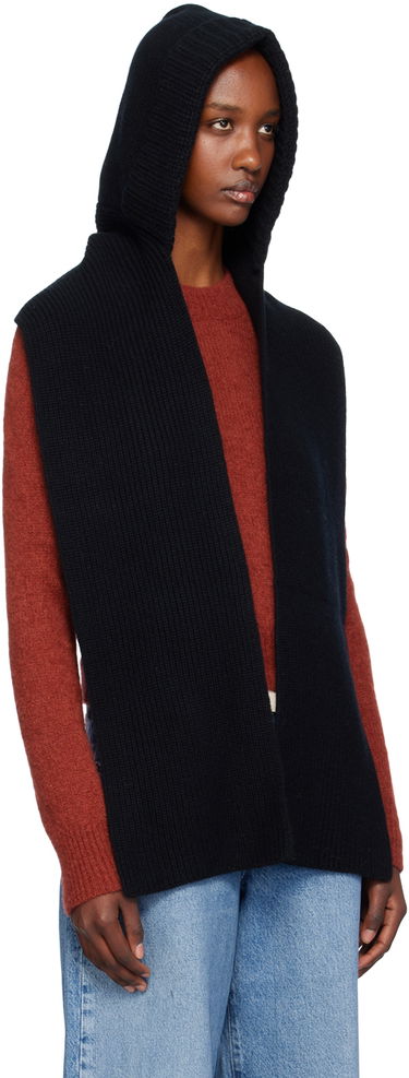 Šál Yves Salomon Cashmere & Wool Hooded Scarf Čierna | 25W25WAA506XXMACL, 3