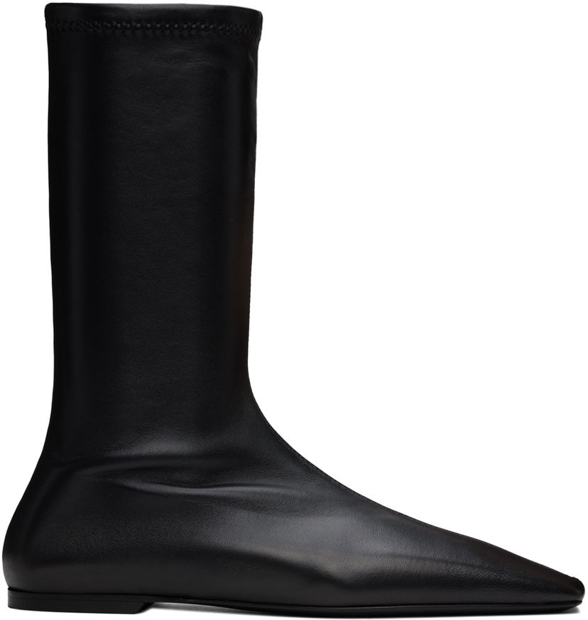 Oblečenie TOTEME TOTEME 'The Sock' Stretch Leather Boots Čierna | 244-WAS0160-LE0089