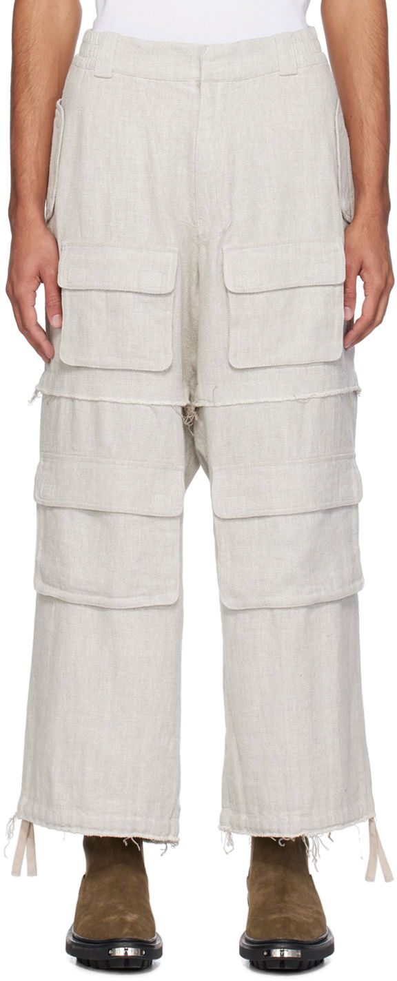 Cargo nohavice MISBHV Raw Edge Cargo Pants Šedá | 240M330, 0