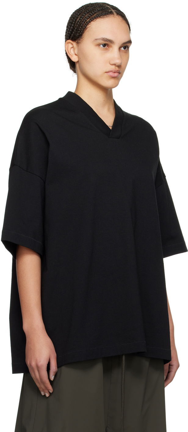 Tričko Fear of God Essentials V-Neck T-Shirt Čierna | 125SP244214F, 1