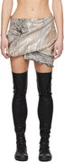 Rick Owens DRKSHDW Hollywood Draped Denim Miniskirt