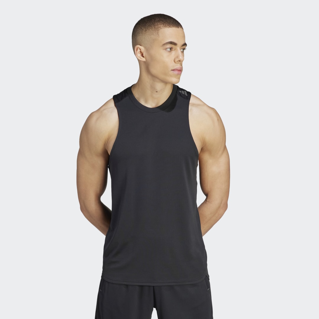 Tielko adidas Originals Designed for Training HEAT.RDY HIIT Training Tank Top Čierna | IM1101, 1