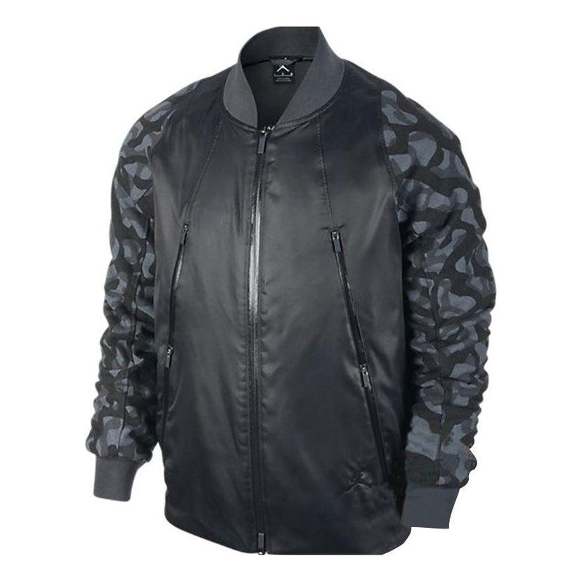 Bomber bunda Jordan Jordan Camo-Sleeved Bomber Jacket Čierna | 716847-021