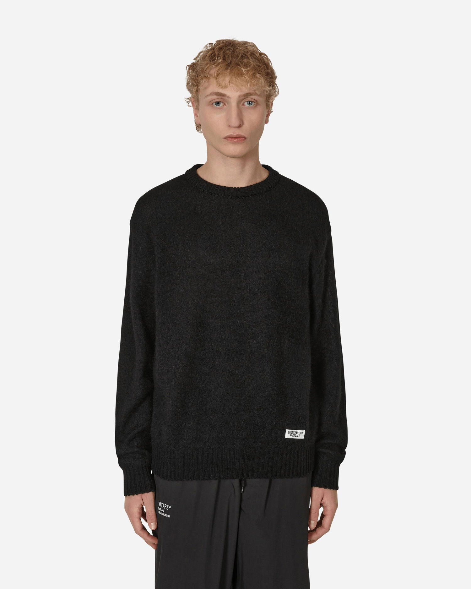 Mikina WACKO MARIA Mohair Crewneck Sweater Čierna | 22FW-WMK-KN05 BLACK, 1