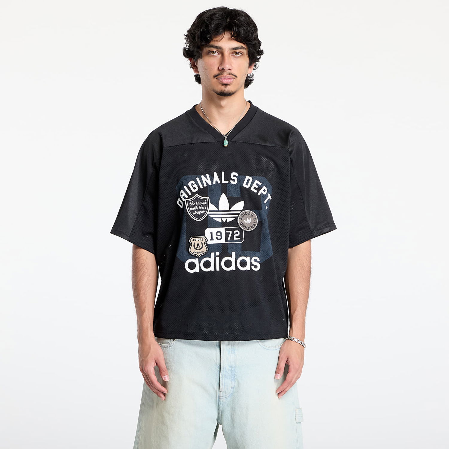 Dres adidas Originals adidas Originals Dept. Graphic Mesh Jersey Čierna | KD6252, 0