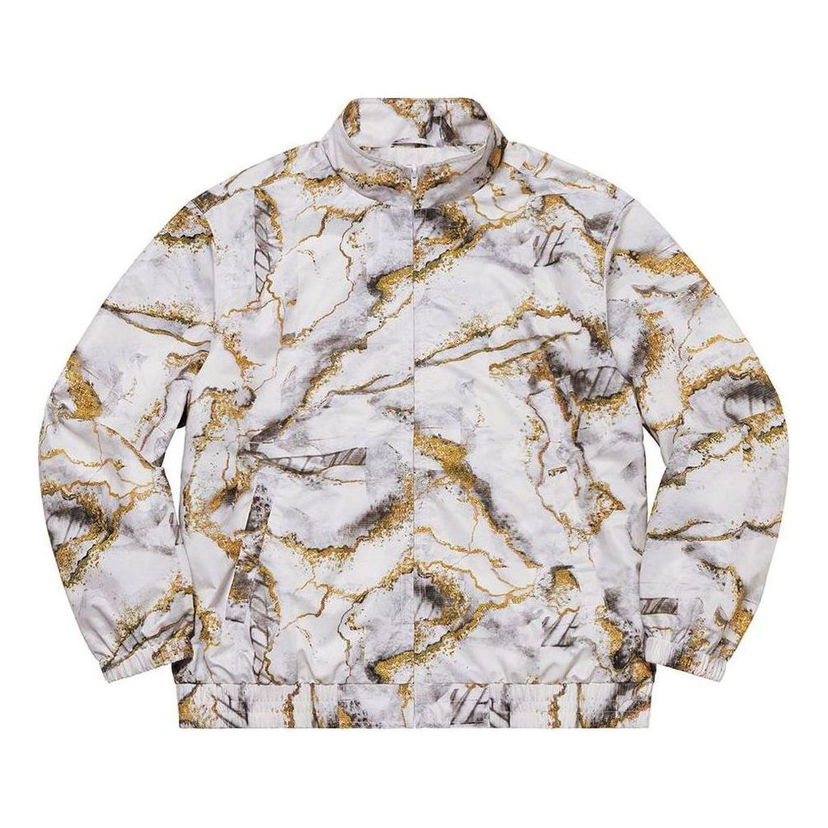 Vetrovka Supreme Marble Print Track Jacket Biela | SUP-FW20-076