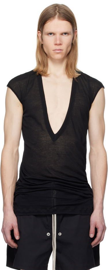 Tielko Rick Owens Rick Owens Hollywood Dylan Deep V-Neck T-Shirt Čierna | RU01E5157 UC, 0