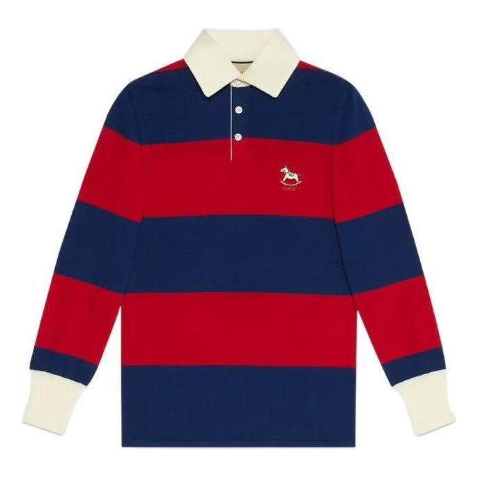 Polo tričko Gucci Striped Wool Polo Červená | 673844-XKB26-4358, 0