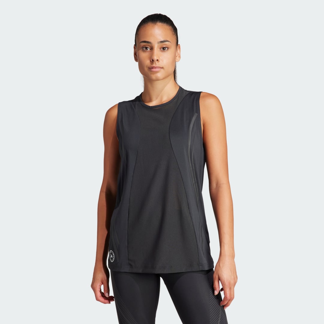 Tielko adidas Performance adidas adidas by Stella McCartney adidas by Stella McCartney TruePace Running Tank Top Čierna | IW1146, 0