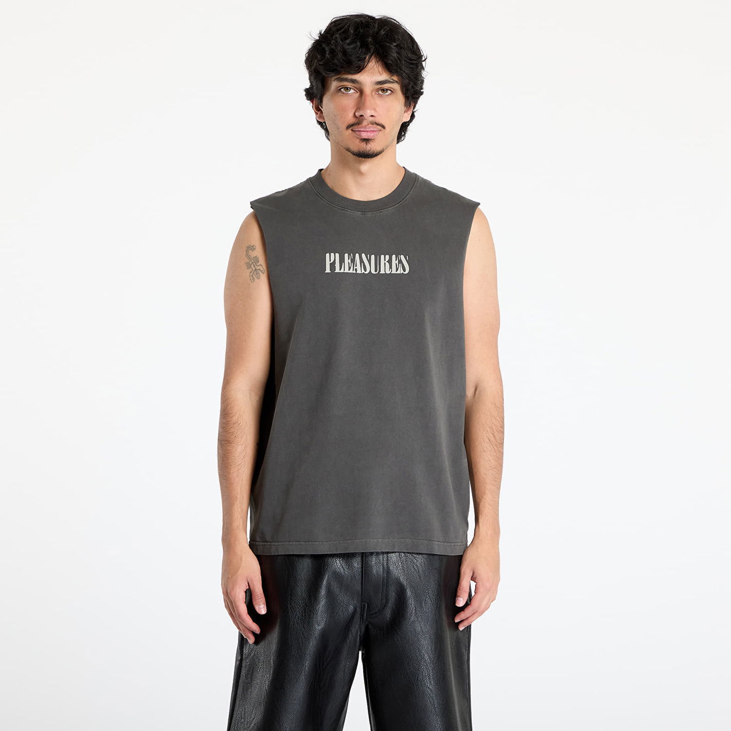 Tielko Pleasures PLEASURES Onyx Sleeveless T-Shirt Šedá | P25SU017 BLACK, 0