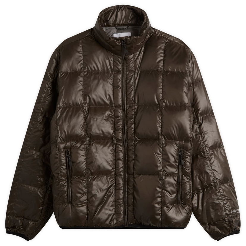 Prešívaná bunda thisisneverthat PERTEX Light Down Jacket Hnedá | TN253OOWHS10-BLK