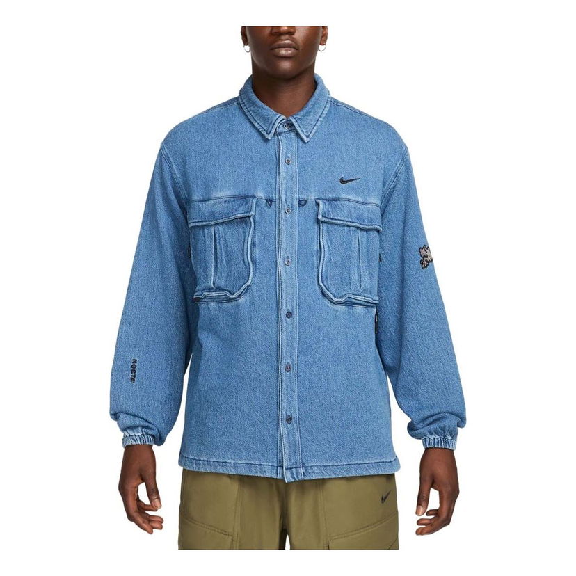 Košeľa Nike NOCTA Opal Button Down Denim Shirt Modrá | FZ3261-486