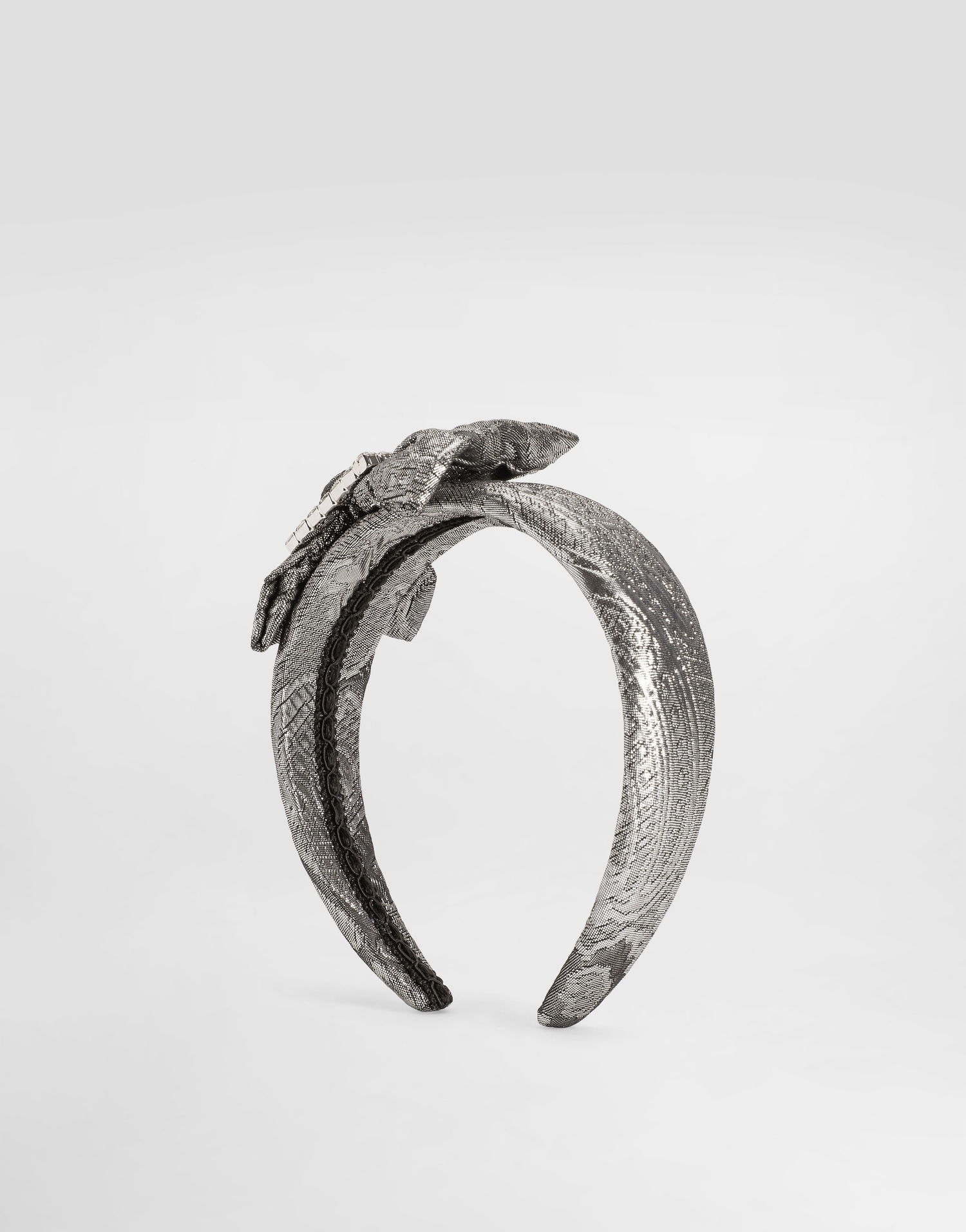 Doplnky Dolce & Gabbana Crystal-Embellished Lamé Jacquard Knot Headband Metalická | LB3L69HJMQWS0998, 1