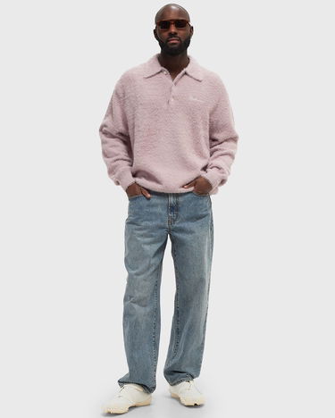 Polo tričko thisisneverthat Shaggy Knit Polo Ružová | TN243KKNPK08PNK, 1