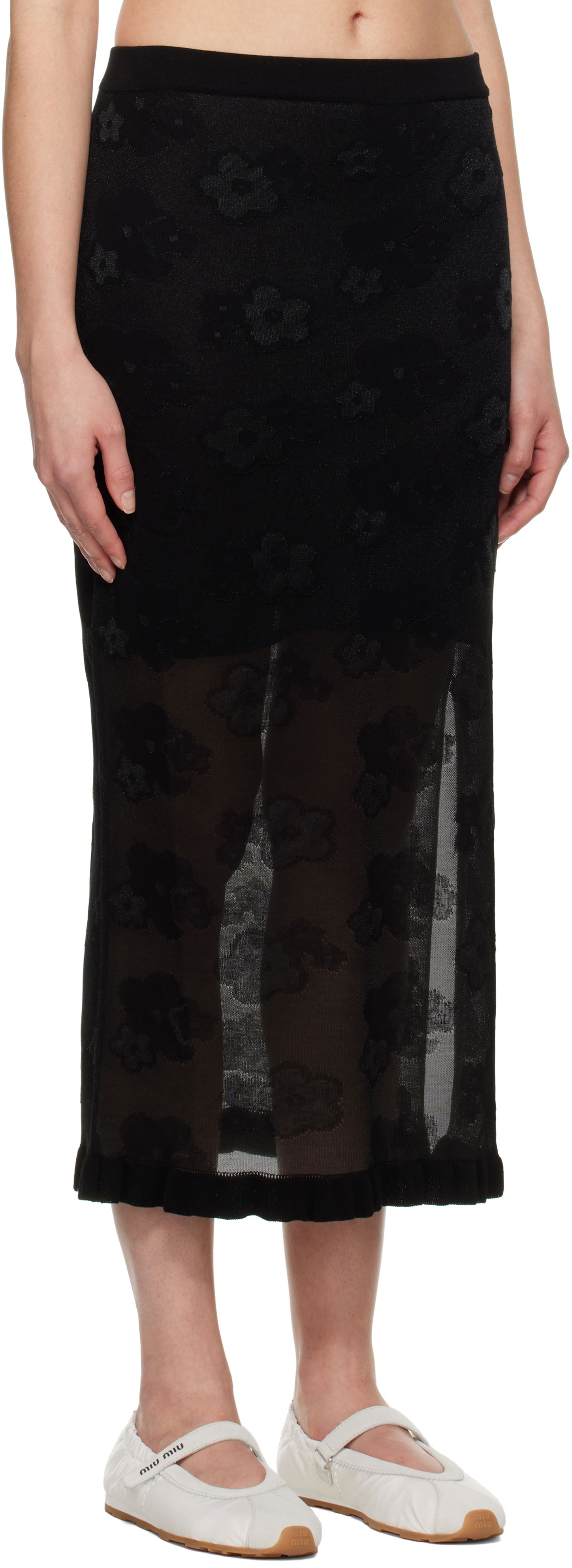 Sukňa Cecilie Bahnsen Cecilie Bahnsen Pegonia Floral Midi Skirt Čierna | 1.25KNI50006 PEGONIA SKIRT, 1