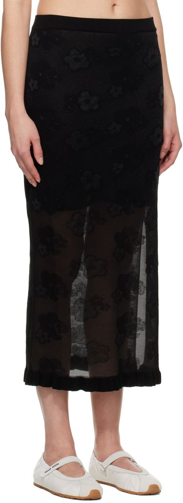 Sukňa Cecilie Bahnsen Cecilie Bahnsen Pegonia Floral Midi Skirt Čierna | 1.25KNI50006 PEGONIA SKIRT, 1