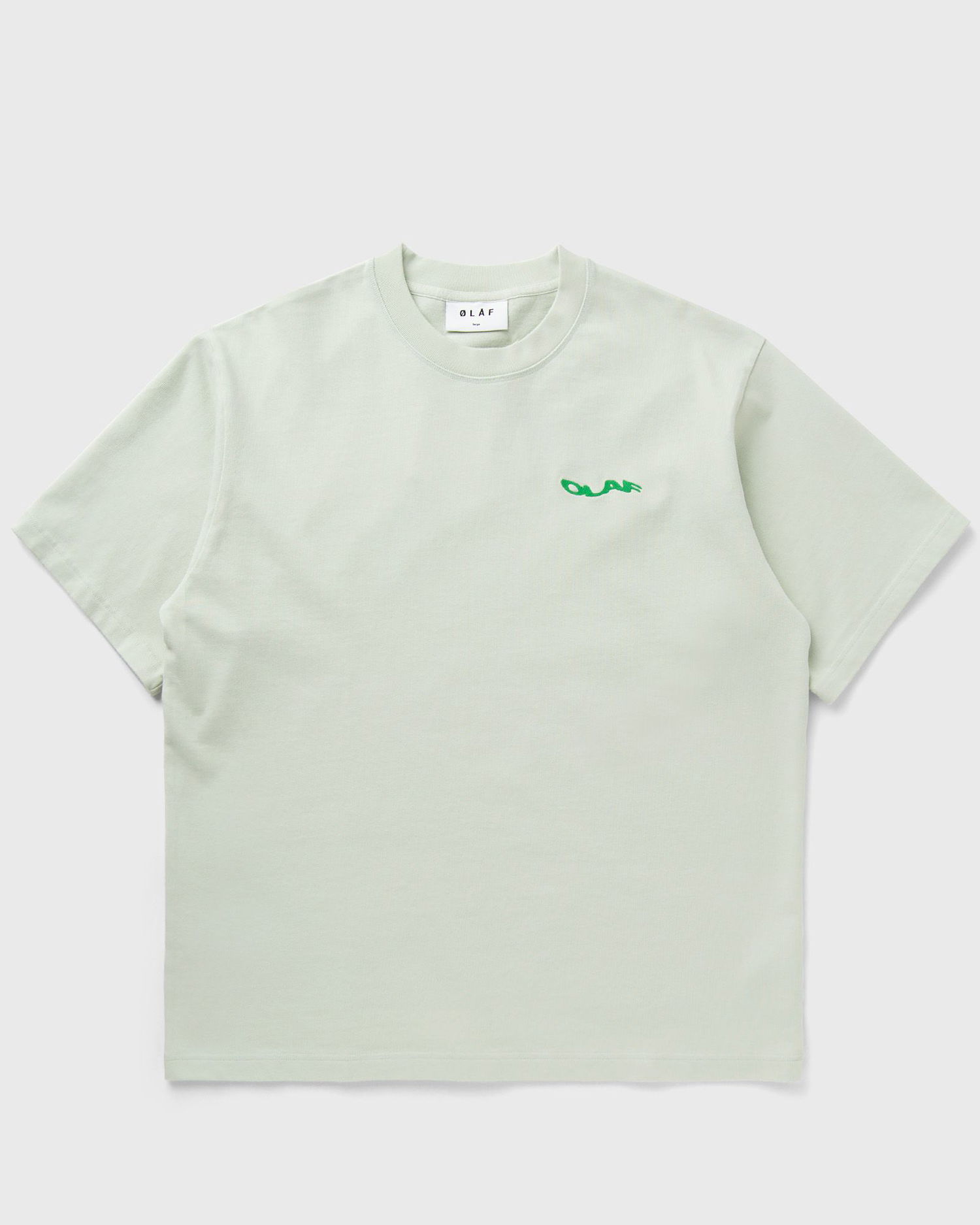 Tričko ØLÅF Olaf Wavy Drift Embroidered T-Shirt Zelené | M200106-PALE-GREEN, 0