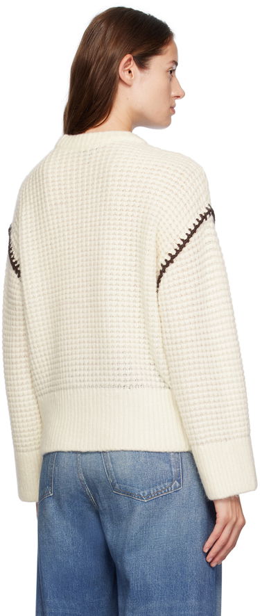 Sveter rag & bone Rag & Bone Women's Katie Crocheted Sweater Biela | WAS24F049SA49, 2