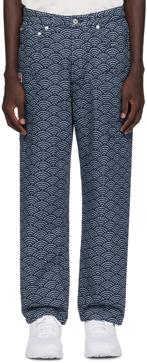 Džínsy KENZO Paris Monkey Fit Jeans "Indigo" Navy | FE55DP4086K1, 0