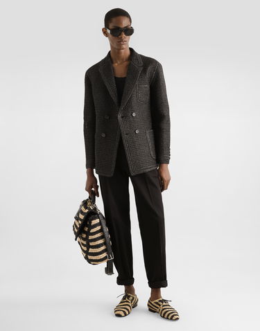 Nohavice Dolce & Gabbana Dolce & Gabbana Gabardine Double Darts Pants Čierna | GP10DTFUFNVN0000_3, 1