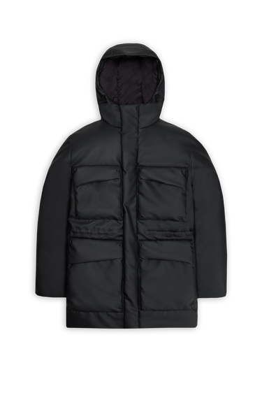Parka Rains Long Insulated Cargo Jacket Čierna | 15930\01, 5