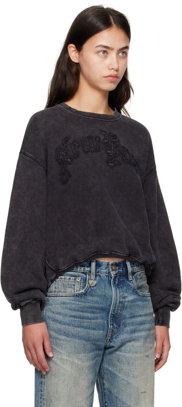 Mikina R13 R13 'New York' Balloon Crewneck Sweatshirt Čierna | R13WK260-K001O, 1