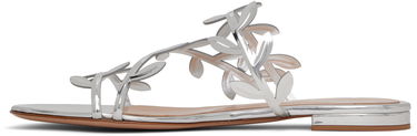 Tenisky a topánky Gianvito Rossi Flavia 05 Leaf Detail Slide Sandals Metalická | G15680-05RIC-MET, 2