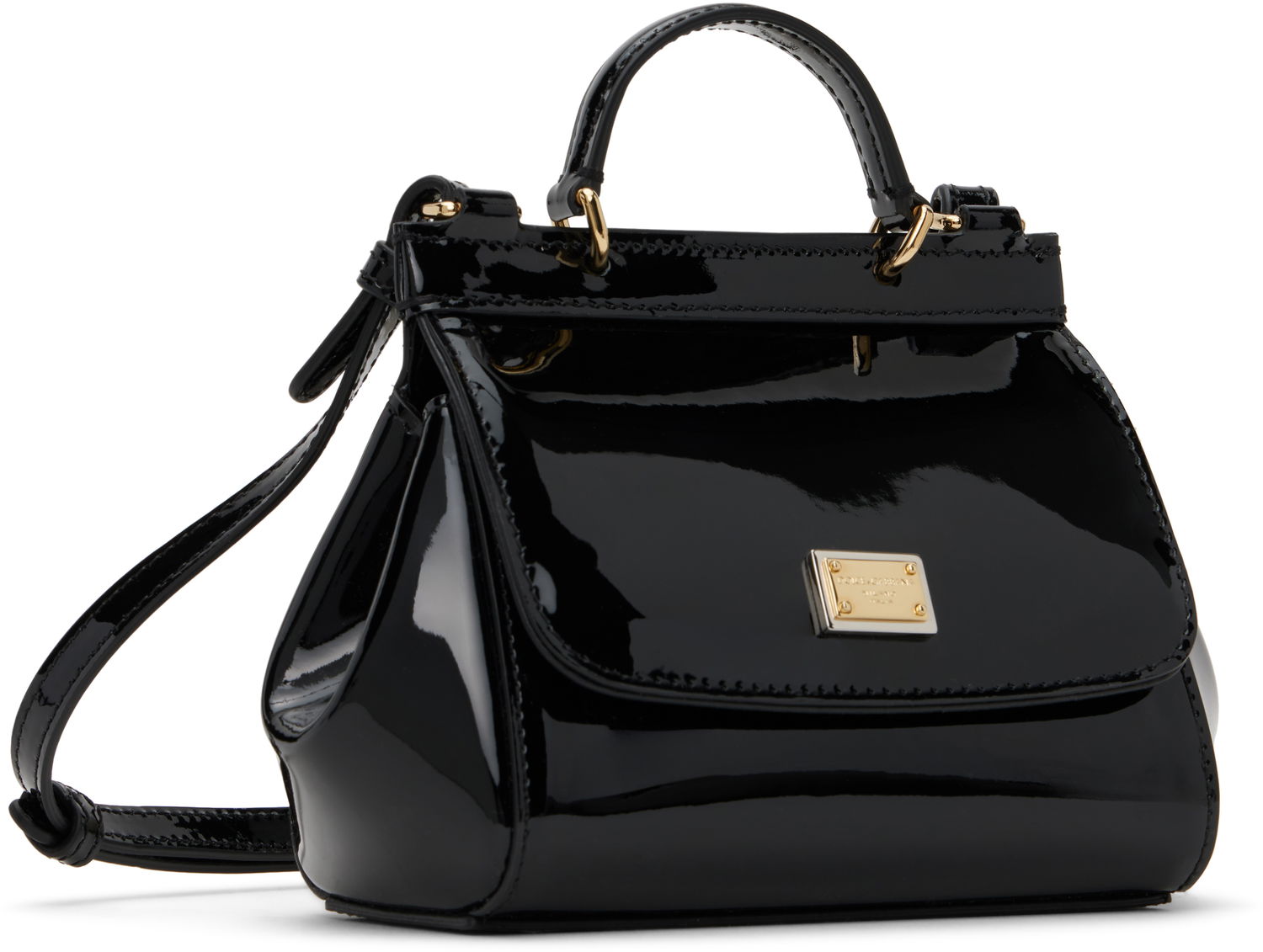 Kabelka Dolce & Gabbana Patent Leather Mini Sicily Bag Čierna | EB0003 A1067, 1