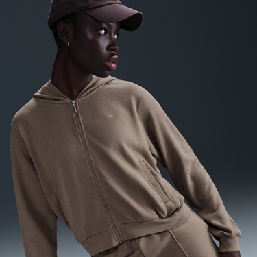 Mikina Nike Sportswear Chill Terry Full-Zip Hoodie Hnedá | FN2415-233, 1