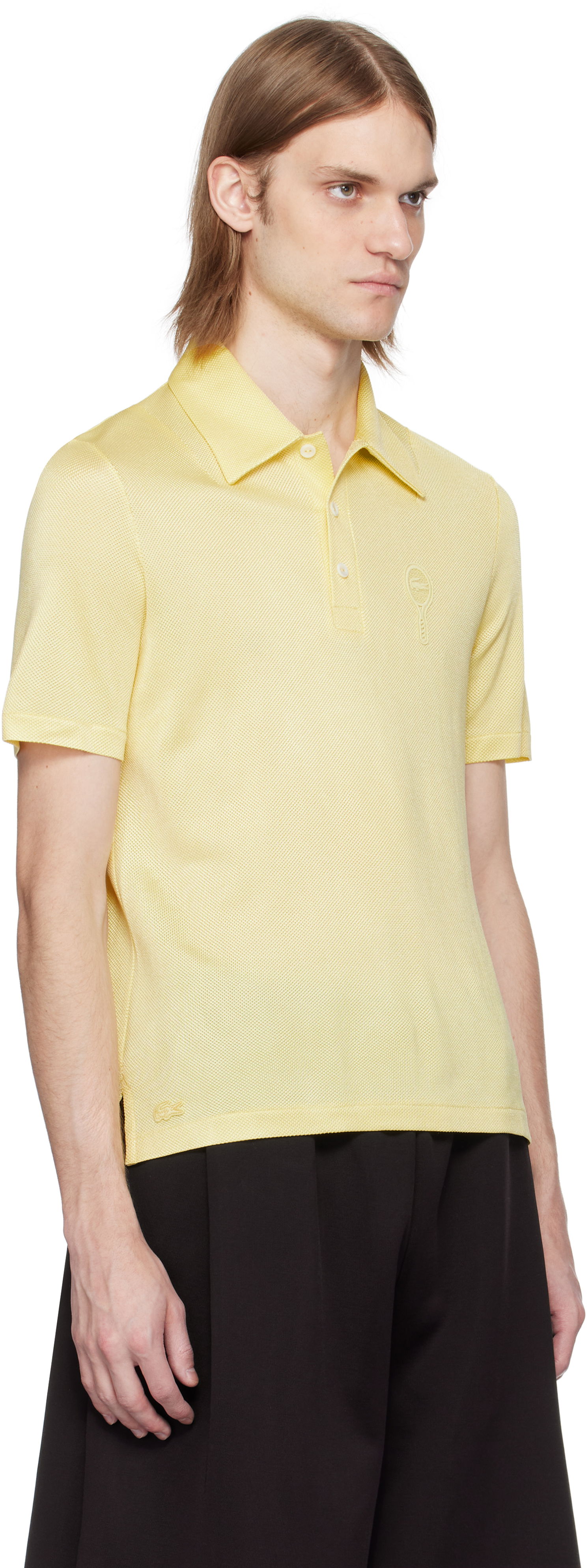 Polo tričko Lacoste Lacoste Runway Regular Fit Satin Piqué Polo Žltá | DH6801, 1