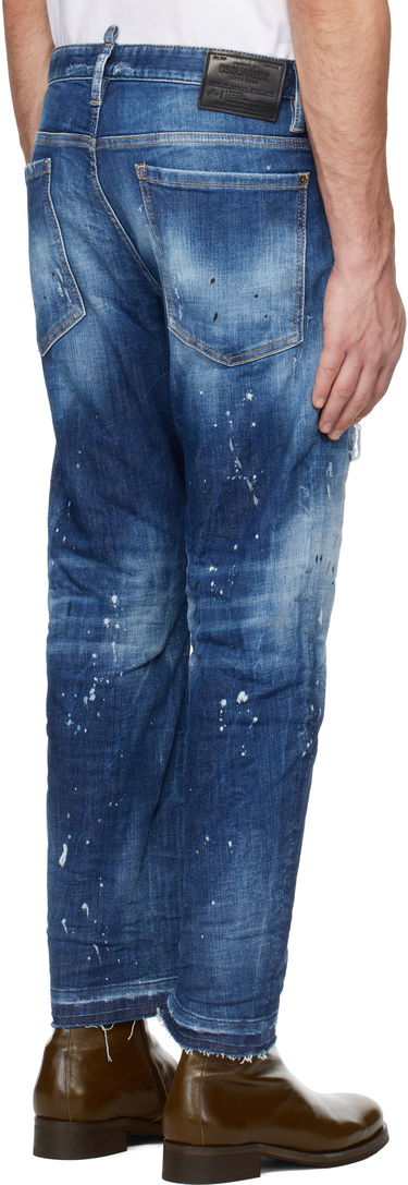 Džínsy DSQUARED2 Dsquared2 Medium Ripped Wash Bro Jeans Modrá | S74LB1634_S30872, 2