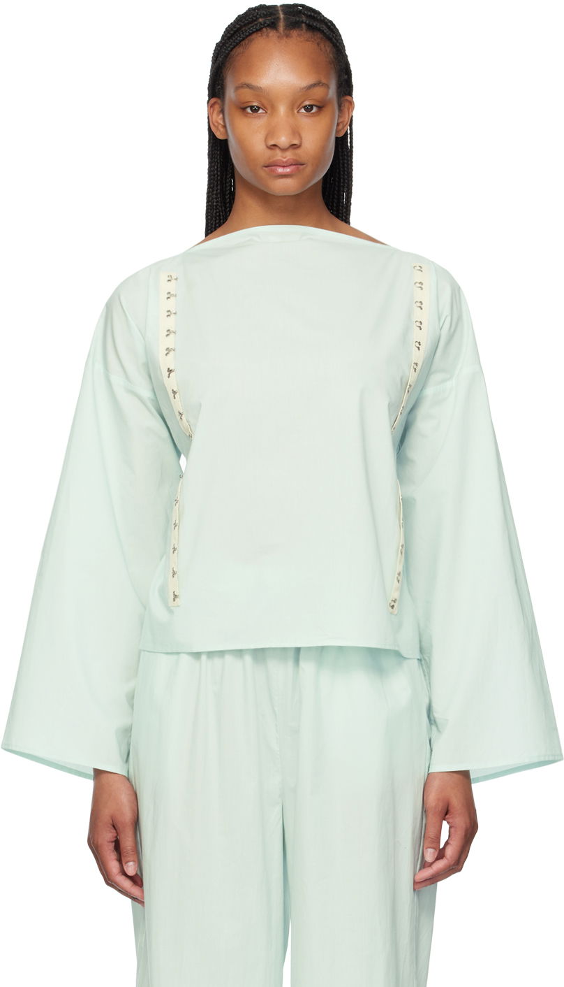Tričko Baserange Long Sleeve Blouse With Wide Neckline Zelené | TOVI-CO-SU24, 0