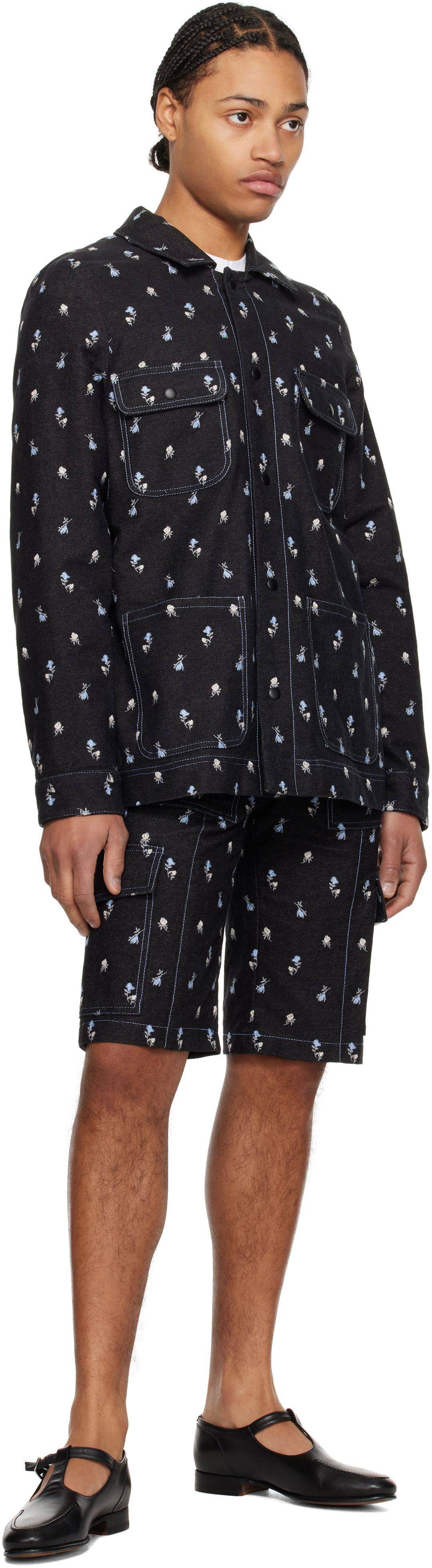 Anna Sui Embroidered Roses Barn Jacket