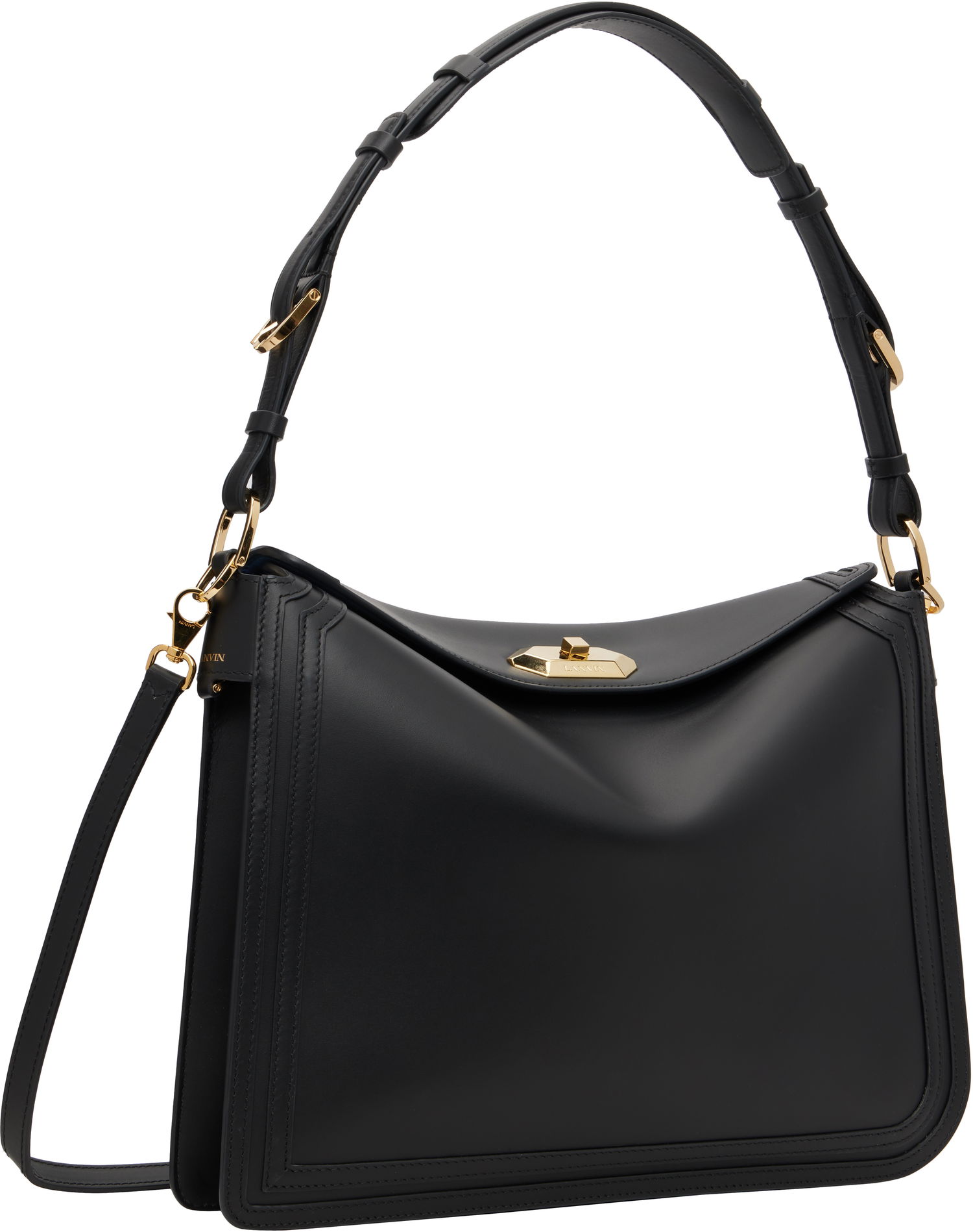 Taška cez rameno LANVIN Compagnon Asymmetrical Bag Čierna | LW-BGLRMM-SMLE-H25, 1