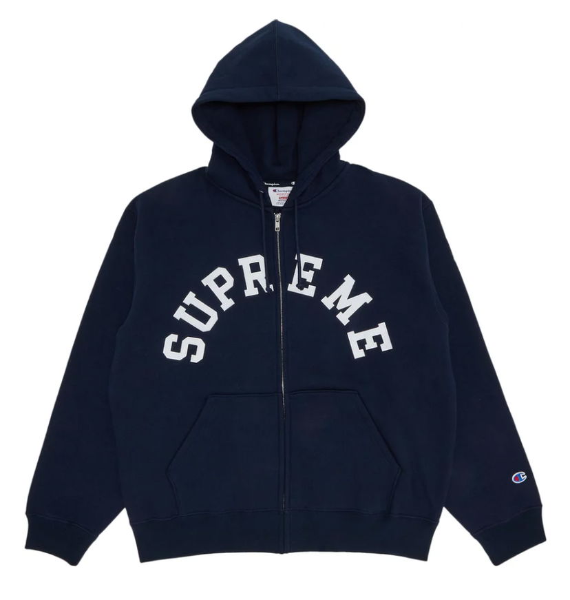 Mikina Supreme Champion Zip Up Hooded Sweatshirt Navy Velikost: M SS24SW37 NAVY Čierna | SS24SW37 NAVY