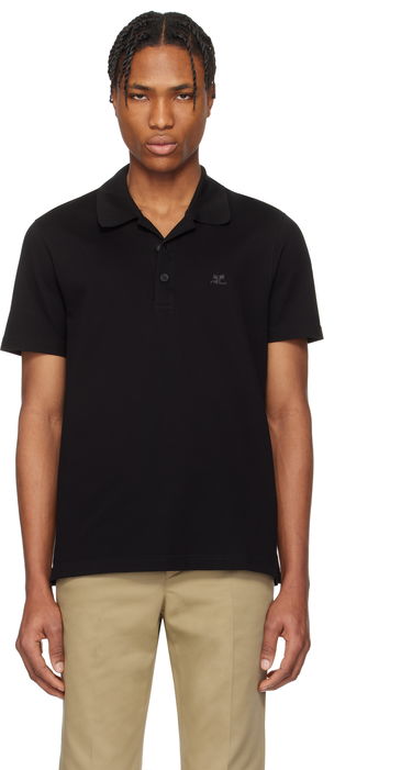 Polo tričko Courrèges Courrèges 'AC' Piqué Polo Čierna | 125JPO036JS0193, 0