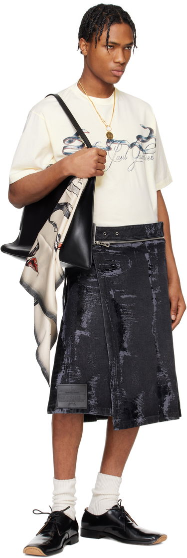 Tričko Jean Paul Gaultier Jean Paul Gaultier Oversized Tattoo Ruban T-Shirt Béžová | 25/34-F-TS118I-J090-0500, 4