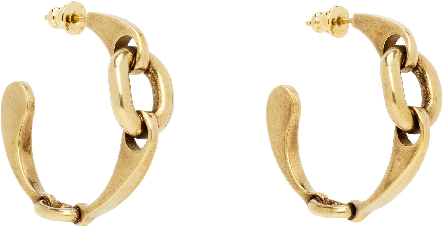 Náušnice CHLOÉ 'The Chloé Spirit' Linked Teardrop Hoop Earrings Žltá | CH26SJE05CB7, 1
