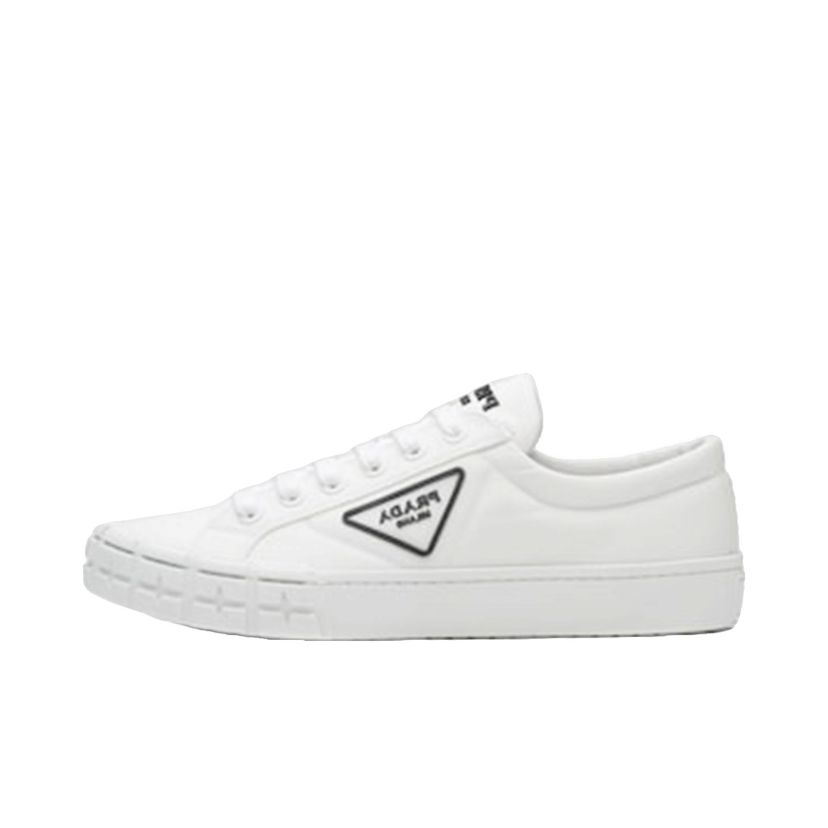 Tenisky a topánky Prada Wheel Cassetta Low White White Black Biela | 2EG323_1YFL_F0009