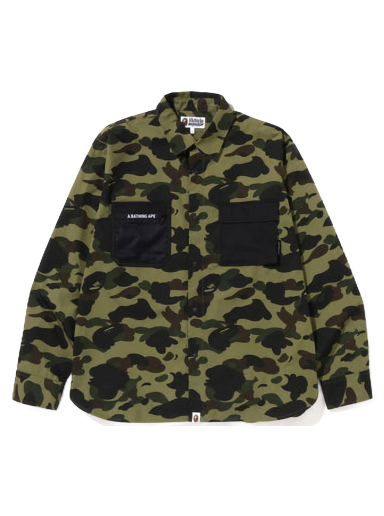 Košeľa BAPE 1St Camo Outdoor Detail Pocket Relaxed Fit Shirt Zelené | 1I80-131-004