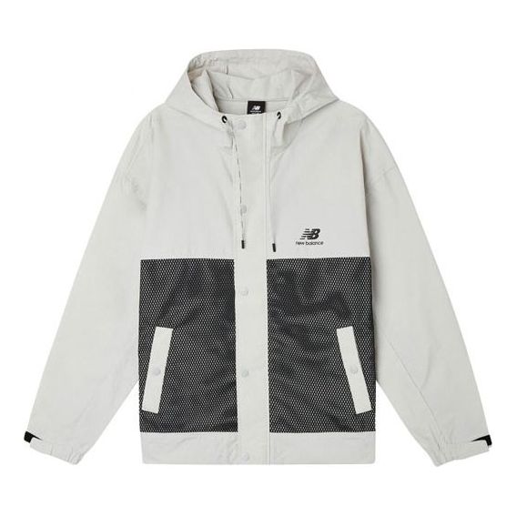 Vetrovka New Balance Classic Logo Print Jacket Šedá | AMJ11332-OGR, 0