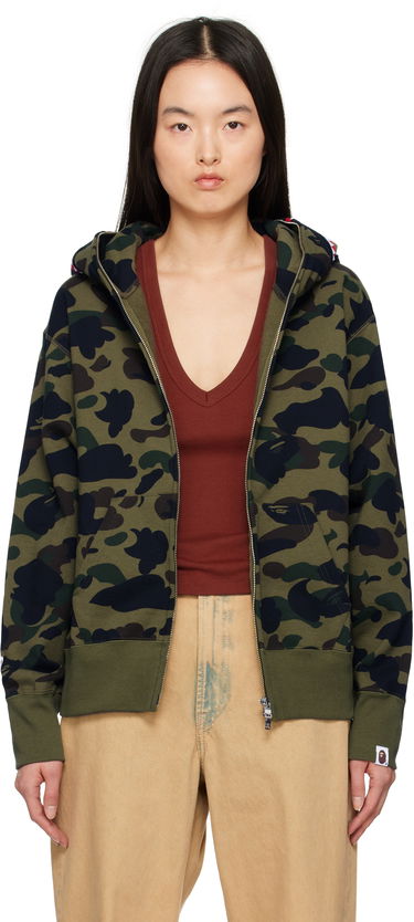 Mikina BAPE A Bathing Ape ABC Camo Shark Full Zip Hoodie Zelené | 001ZPK802006L, 0