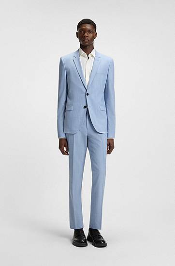 Košeľa BOSS Extra-Slim Fit Stretch Cotton Satin Shirt Biela | 50539721, 1