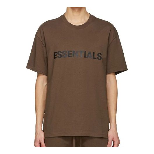 Tričko Fear of God Essentials Logo T-Shirt Hnedá | FOG-FW20-167