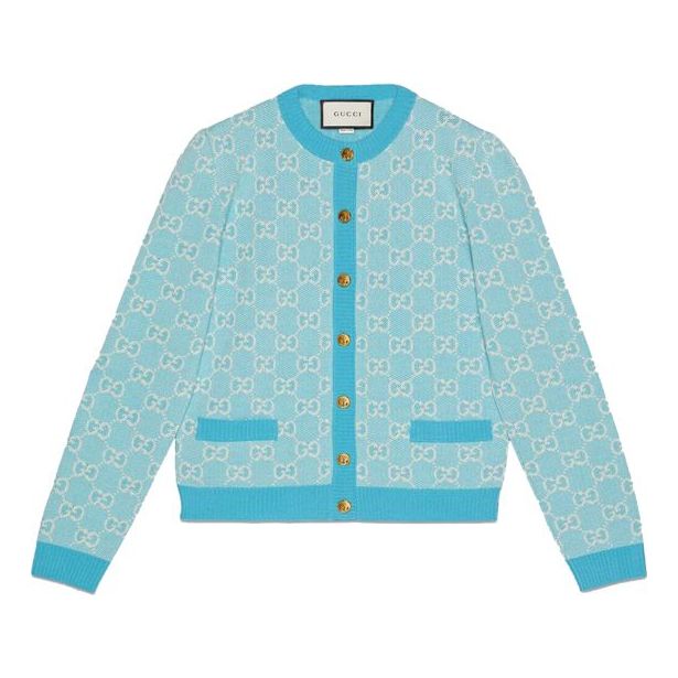 Sveter Gucci Wool-Blend Cardigan Modrá | 629452-XKBHQ-4692, 0