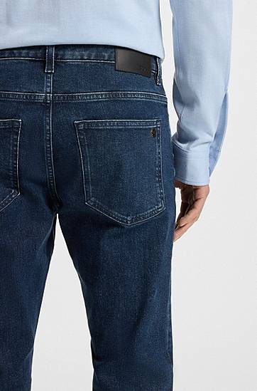 Džínsy BOSS BOSS Delaware Slim-Fit Comfort-Stretch Jeans Modrá | 50544630, 1