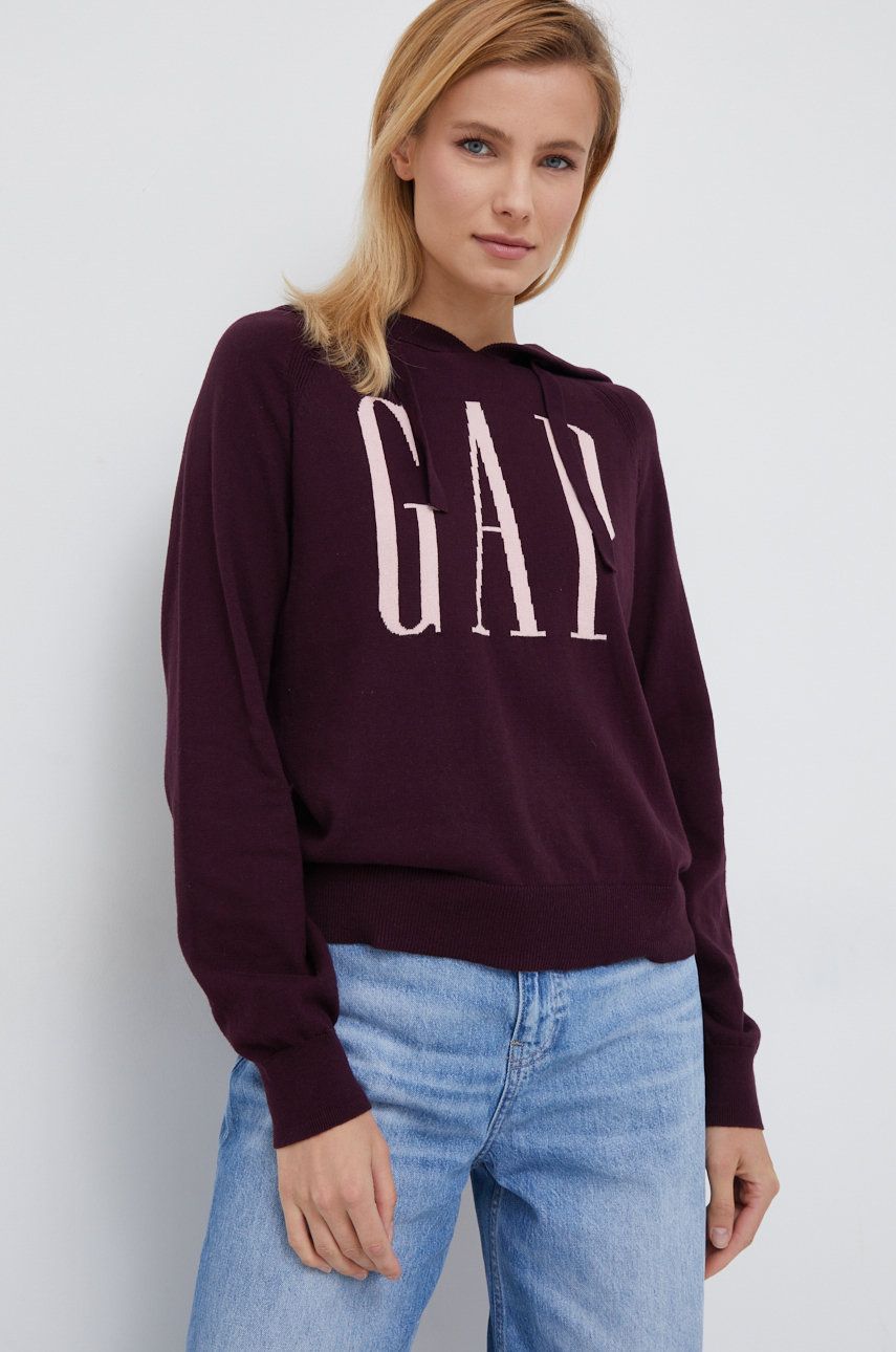 Mikina GAP GAP Logo Hoodie Vínová | 407037.00RICHPLUM, 0