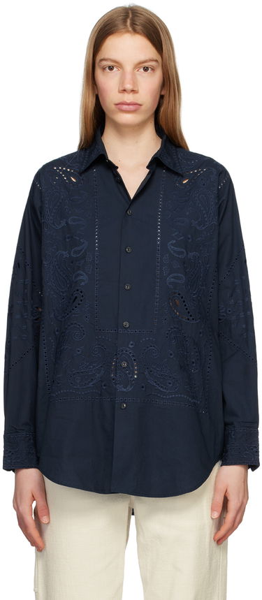 Košeľa rag & bone rag & bone Vivian Embroidered Shirt Navy | WAW23PA0139Q13, 0