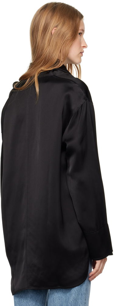 Košeľa TOTEME Funnel Neck Satin Blouse Čierna | 244-WRT0371-FB0208, 2