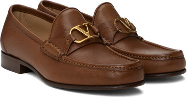 Starostlivosť o obuv Valentino Valentino Garavani VLogo Signature Buffalo Loafers Hnedá | 6Y2S0J68MIL, 3